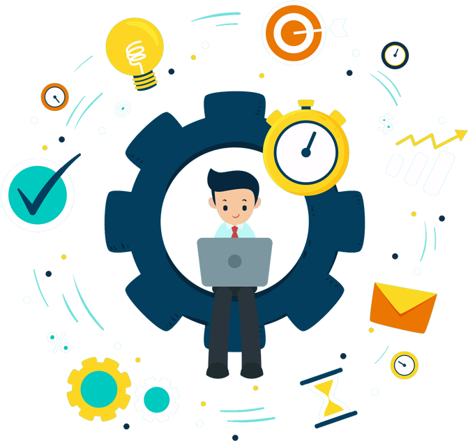 Productivityand Management Concepts PNG with transparent background