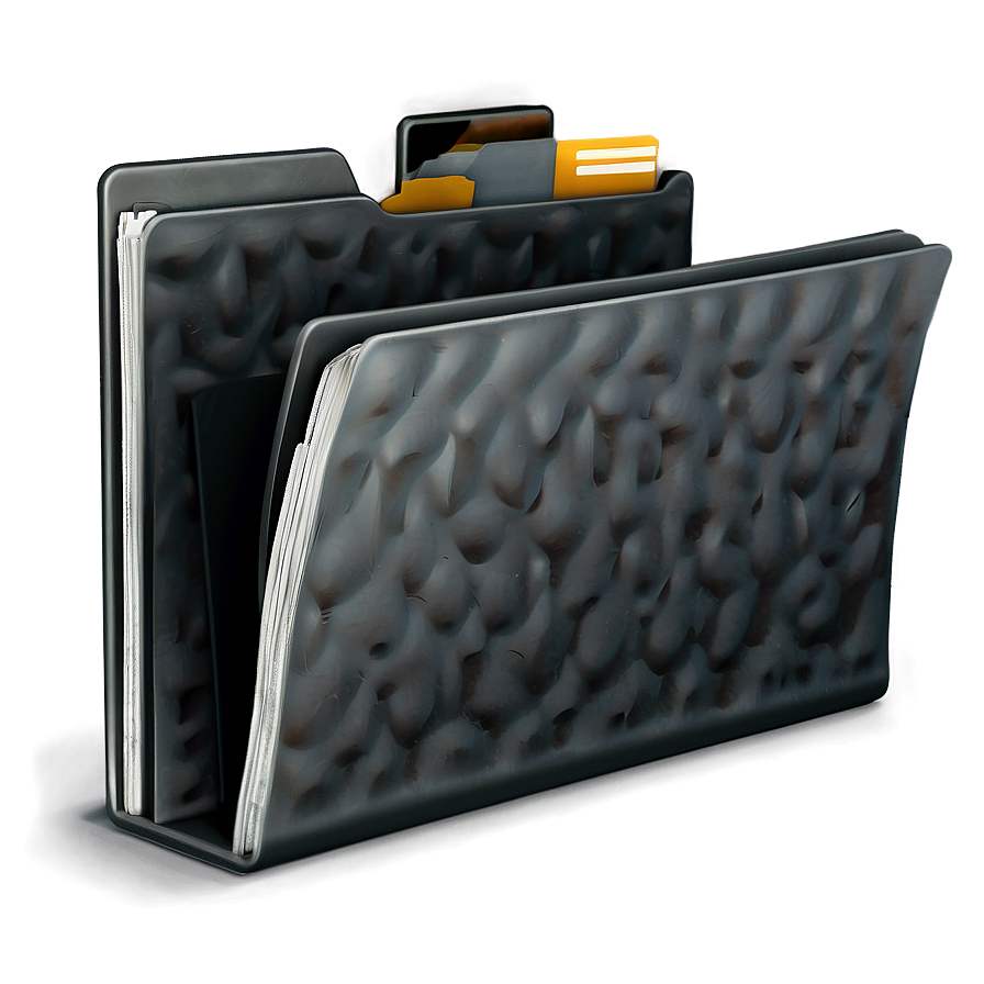 Professional Black Folder Icon PNG elj PNG image with a transparent background, free high-resolution download