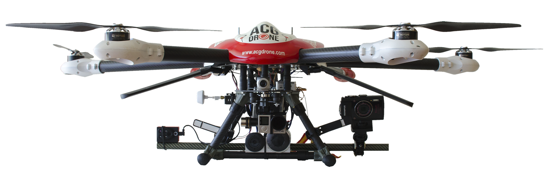 Professional Camera Drone Isolated PNG with transparent background