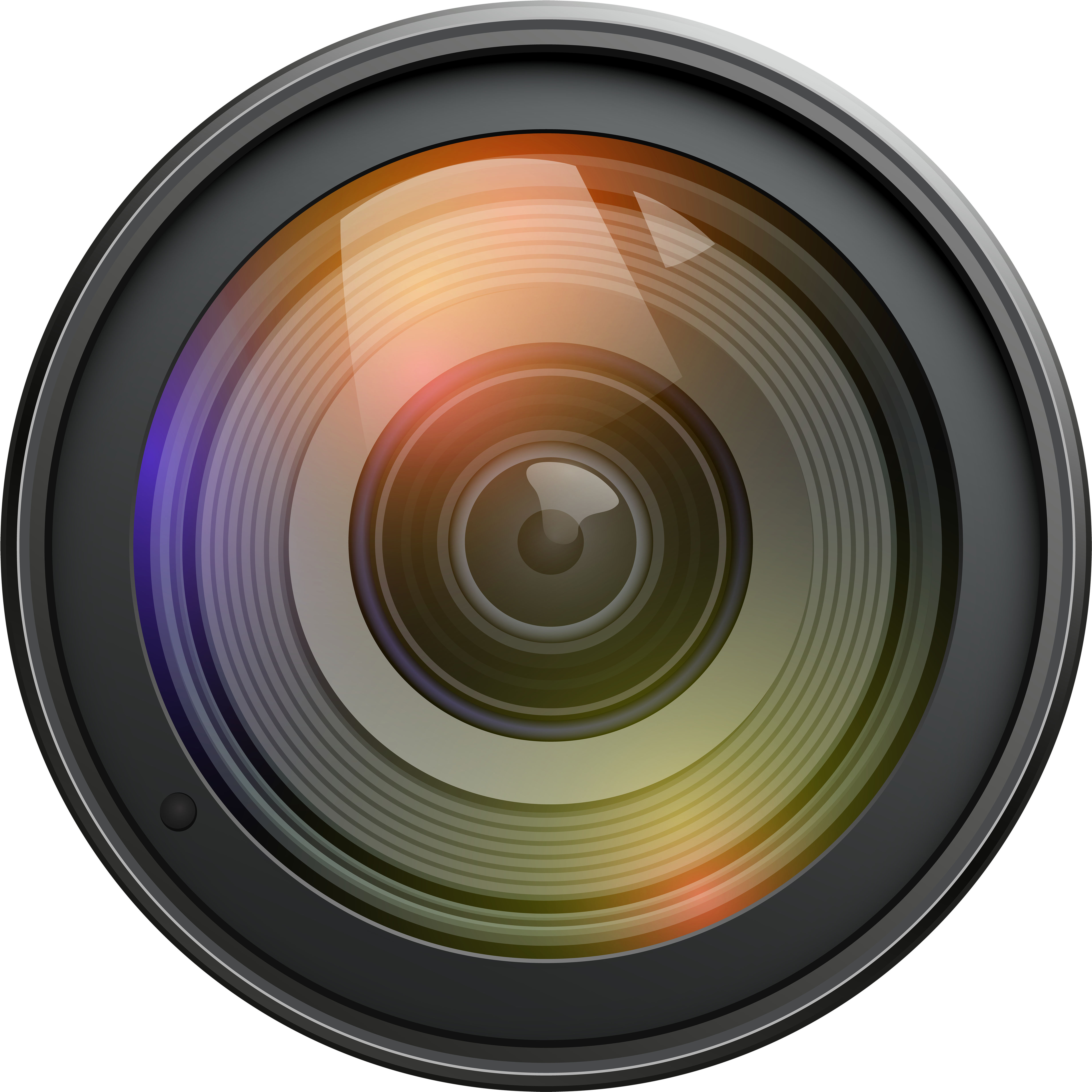Professional Camera Lens Closeup.png PNG with transparent background