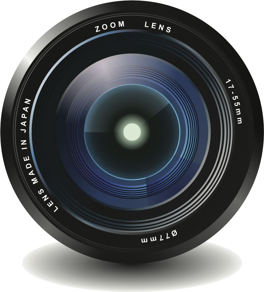 Professional Camera Zoom Lens PNG with transparent background