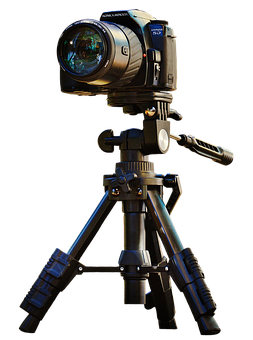 Professional Cameraon Tripod PNG with transparent background