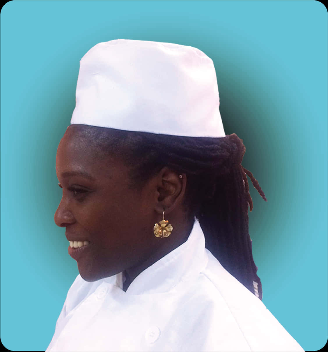 Professional Chefin Traditional Hat PNG image with a transparent background, free high-resolution download