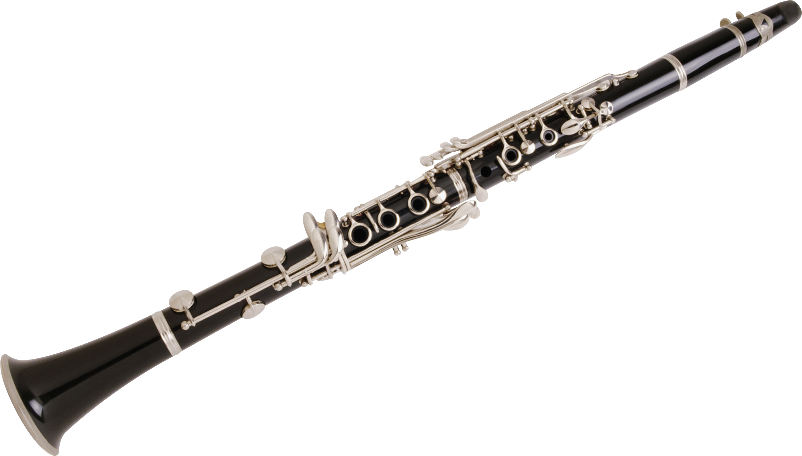 Professional Clarinet Isolated PNG with transparent background