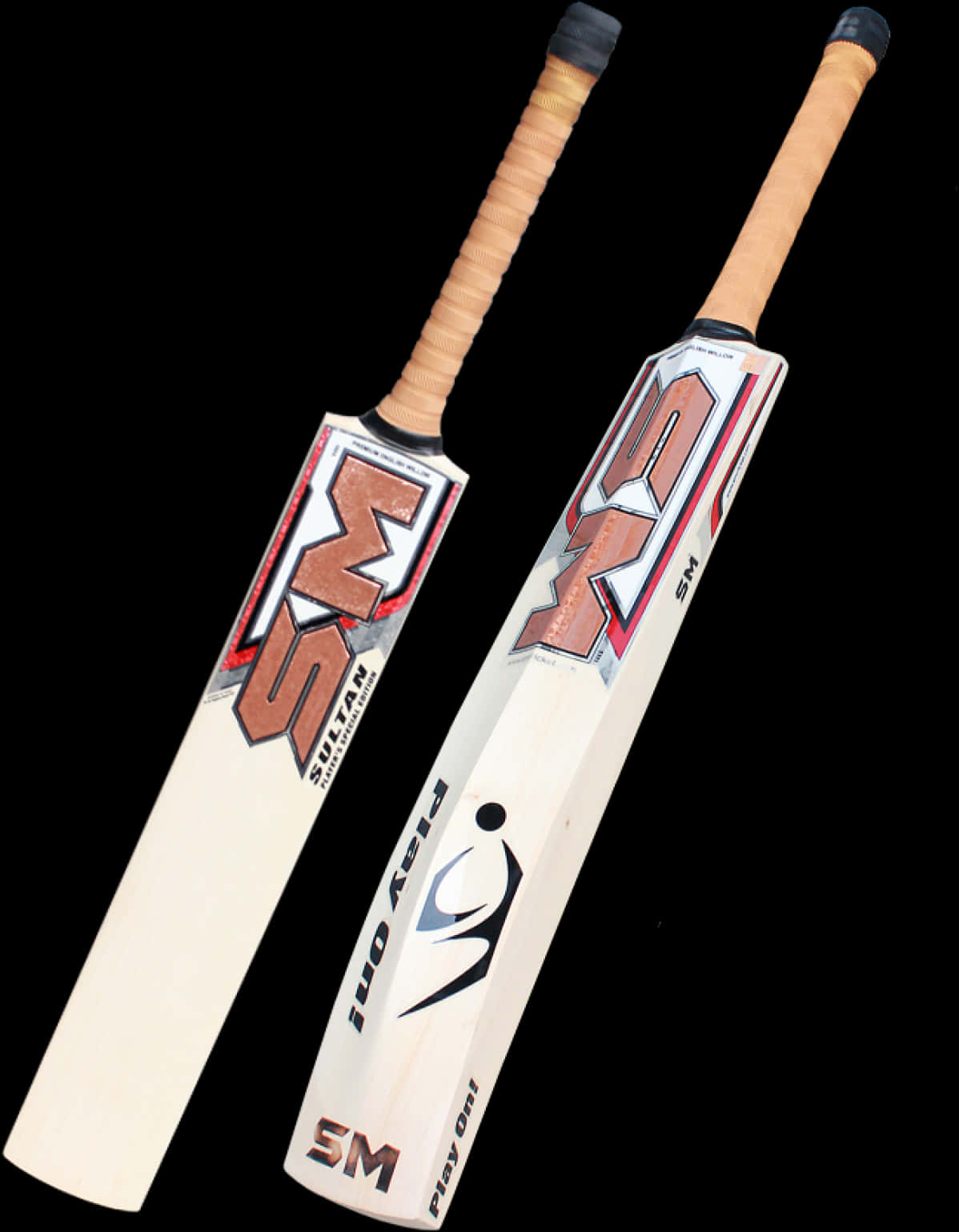 Professional Cricket Bats Displayed