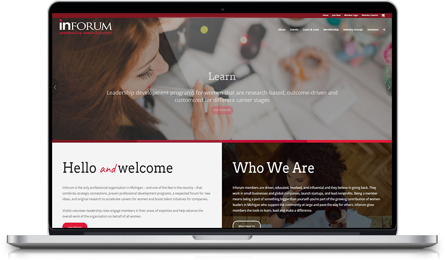 Professional Development Website Screen PNG with transparent background