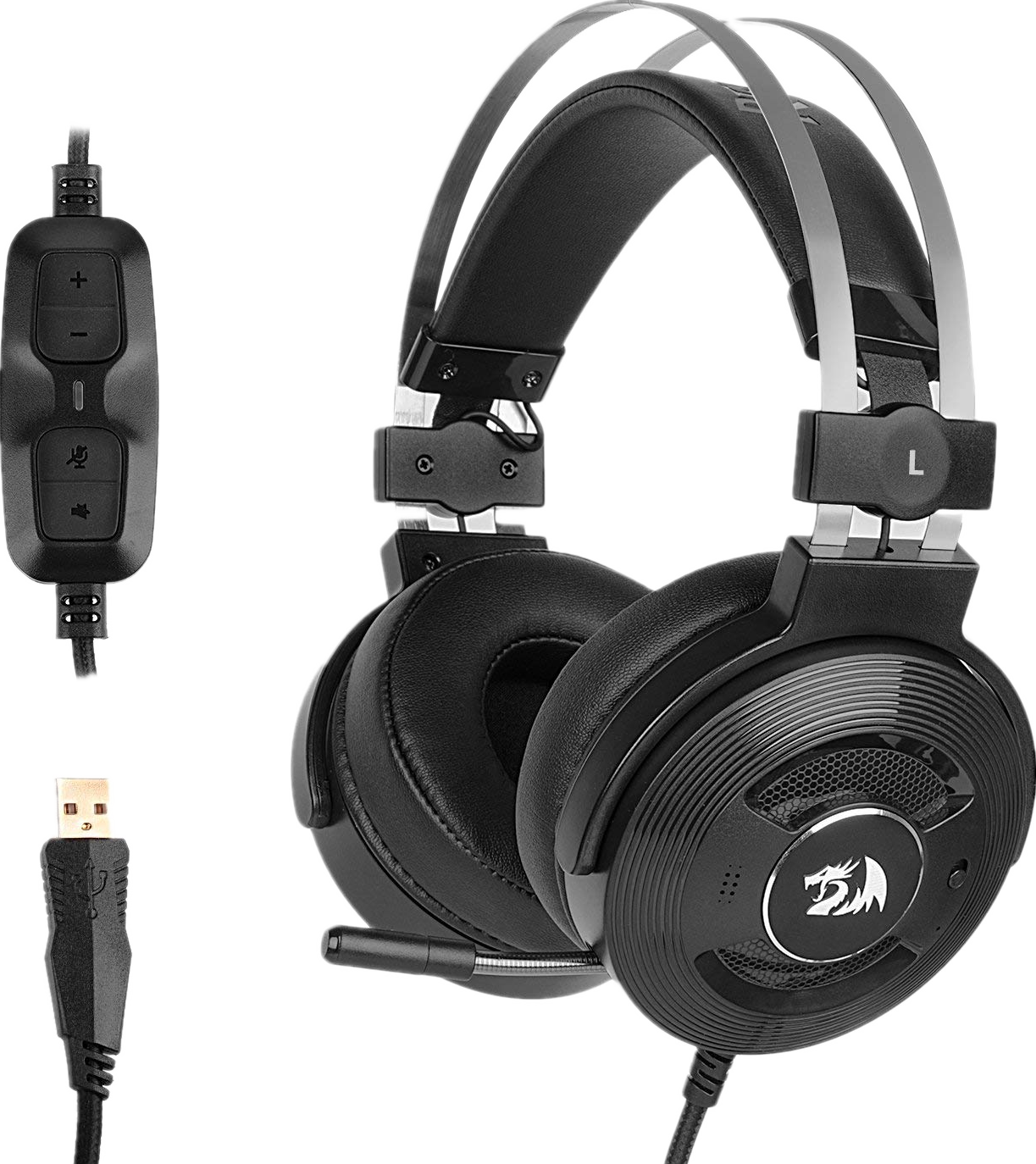 Professional Gaming Headsetwith Inline Controls PNG image with a transparent background, free high-resolution download