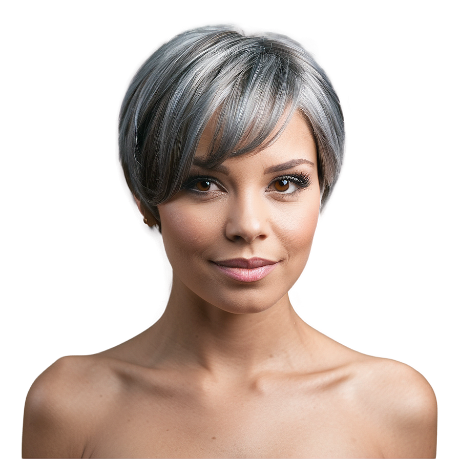 Professional Grey Hairstyles Png 06282024