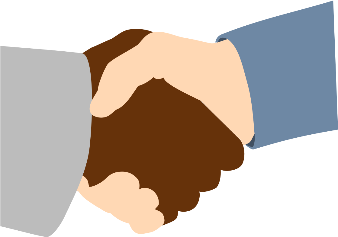 Professional Handshake Illustration PNG with transparent background