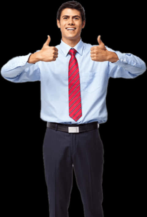 Professional Man Giving Thumbs Up