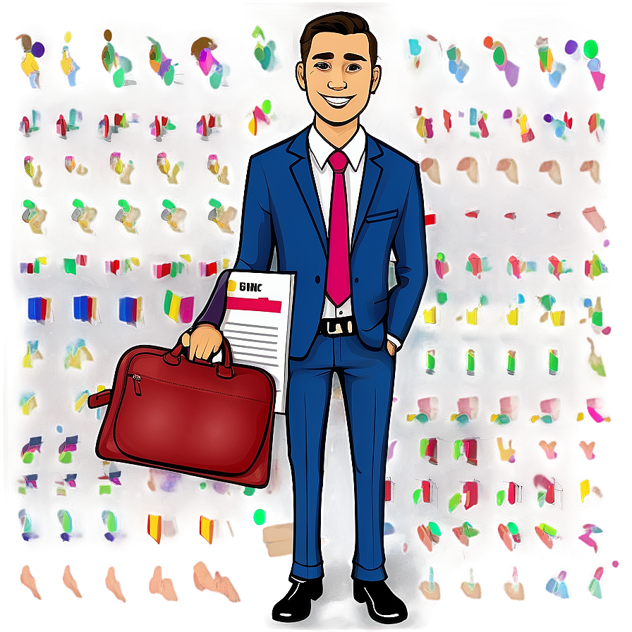Professional Manwith Briefcase PNG image with a transparent background, free high-resolution download
