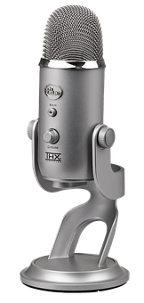 Professional U S B Microphone Standing PNG with transparent background