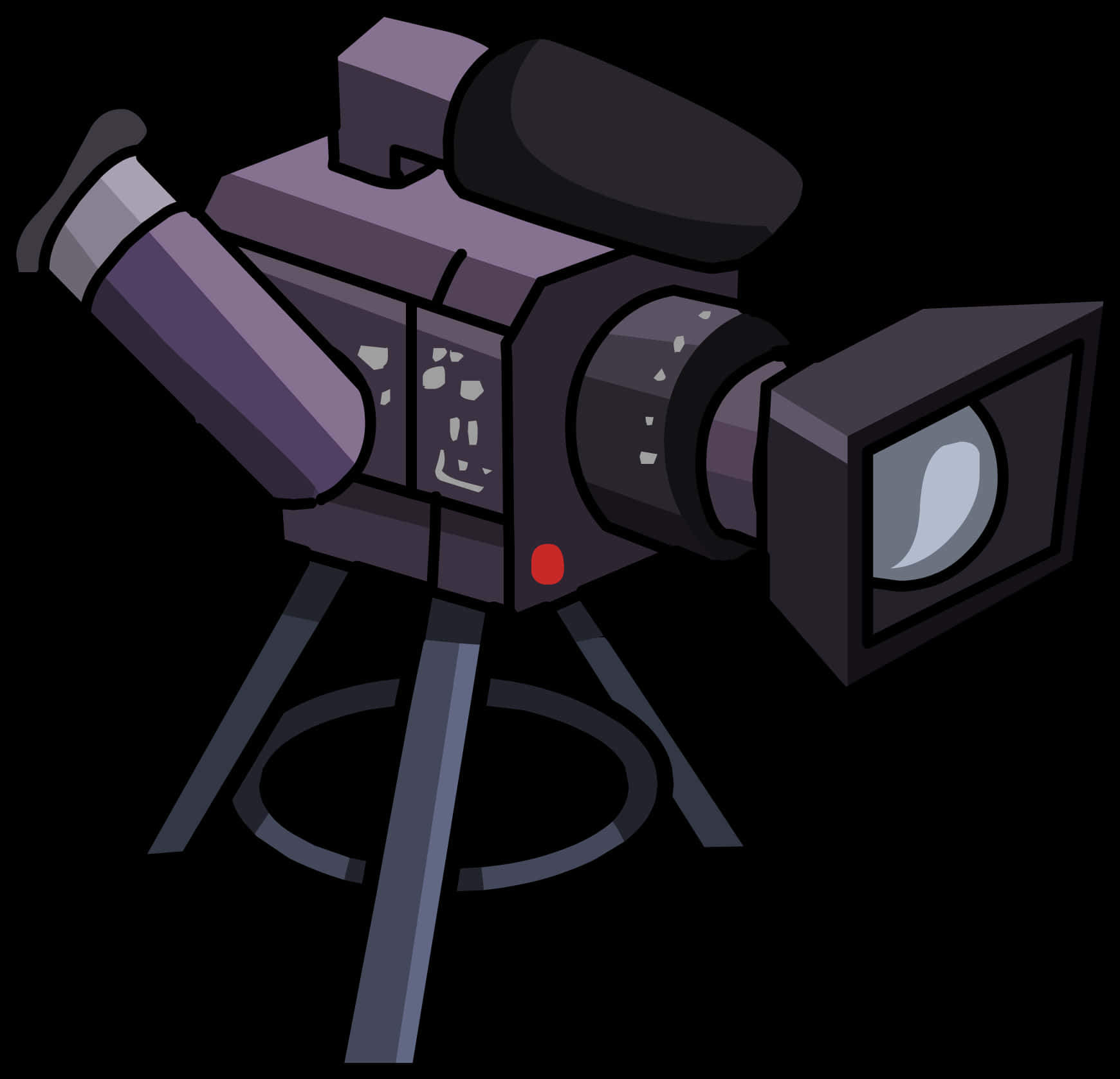 Professional Video Camera Illustration