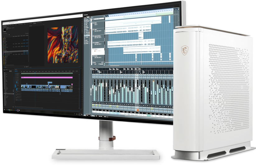 Professional Video Editing Setup PNG with transparent background