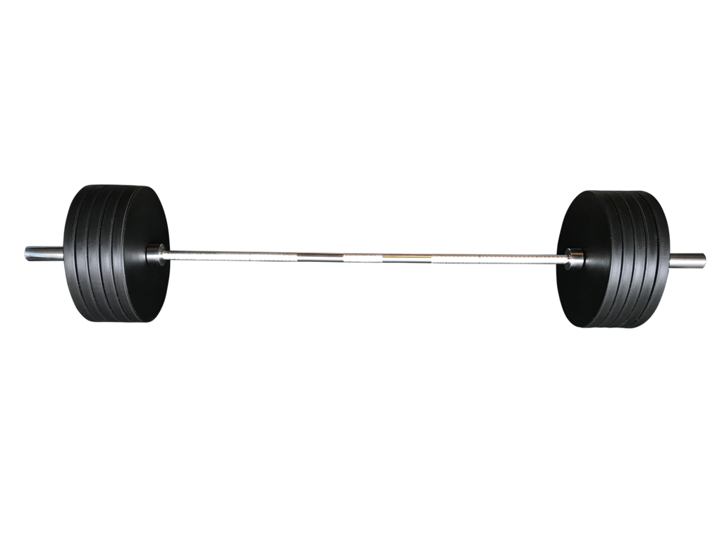 Professional Weightlifting Barbell PNG with transparent background