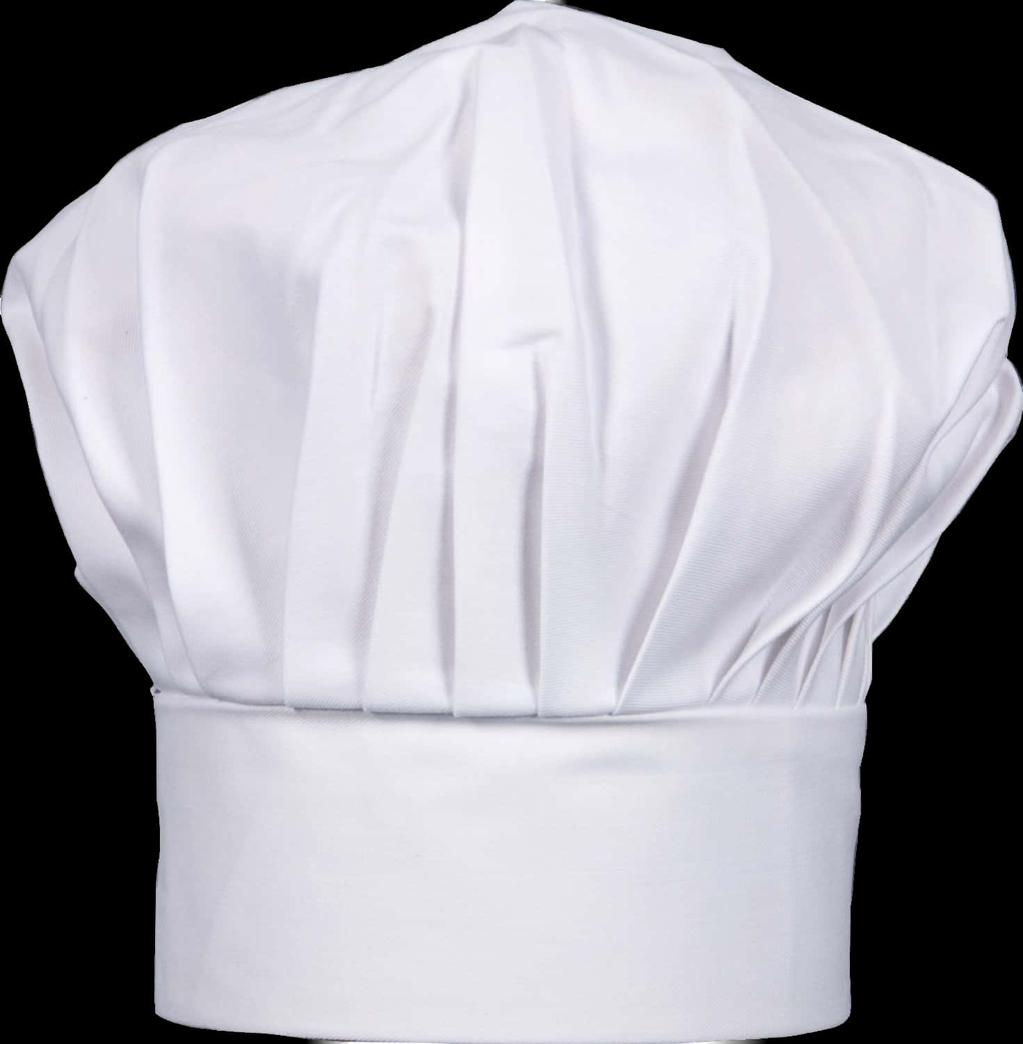 Professional White Chef Hat PNG image with a transparent background, free high-resolution download