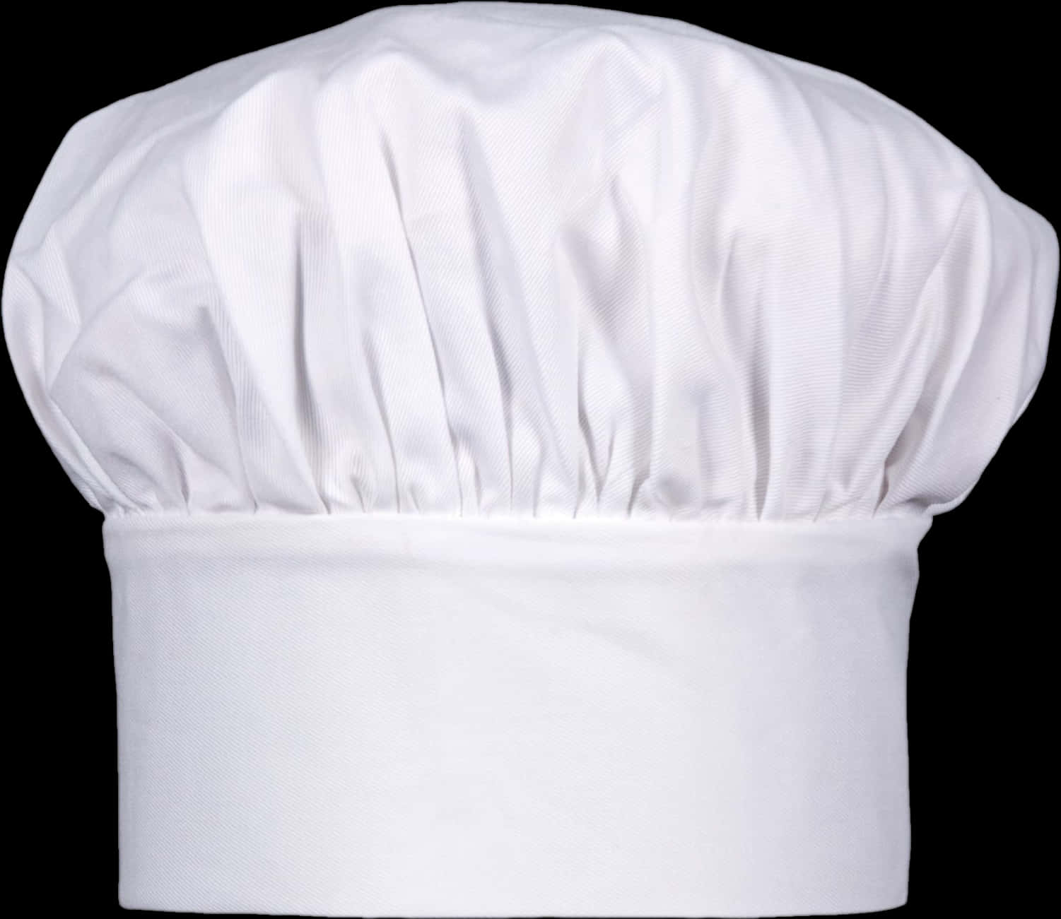 Professional White Chef Hat PNG image with a transparent background, free high-resolution download