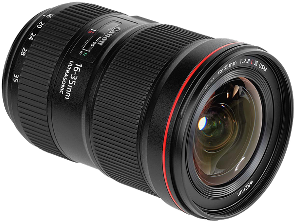 Professional Wide Angle Lens PNG with transparent background