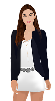 Professional Woman Vector Illustration PNG with transparent background