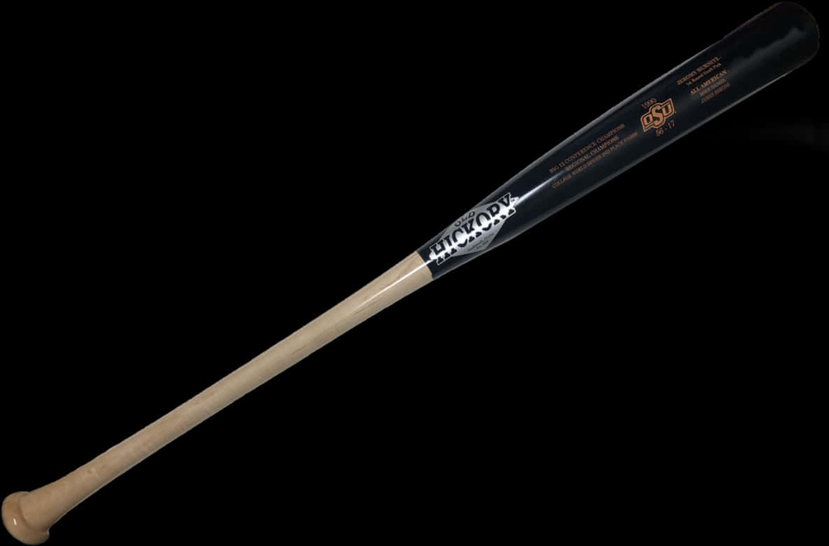 Professional Wooden Baseball Bat PNG with transparent background