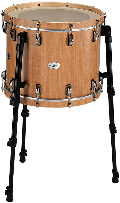 Professional wooden bass drumon stand PNG image with a transparent background, free high-resolution download