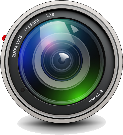 Professional Zoom Camera Lens Graphic PNG with transparent background