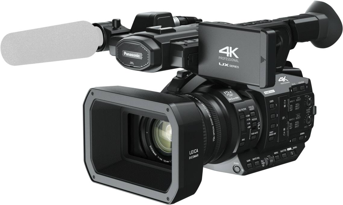 Video Cameras Professional Video Camera 4k Resolution - Panasonic Ux90, HD Png Download PNG with transparent background