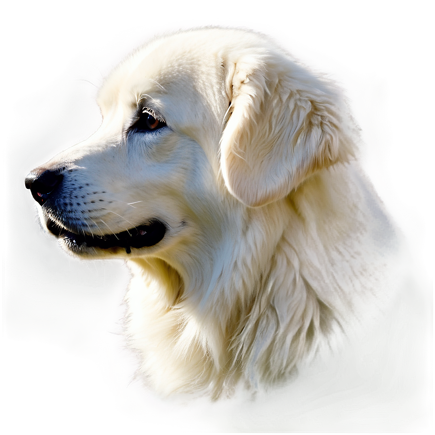 Profile Of A Great Pyrenees Png 06292024