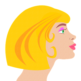 Profileof Cartoon Girl Illustration