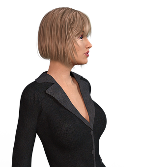 Profileof3 D Rendered Woman