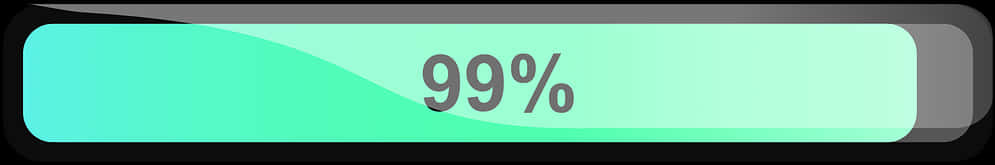 Progress Bar99 Percent Loaded PNG with transparent background