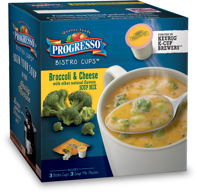 Progresso Bistro Cups Broccoli Cheese Soup Packaging