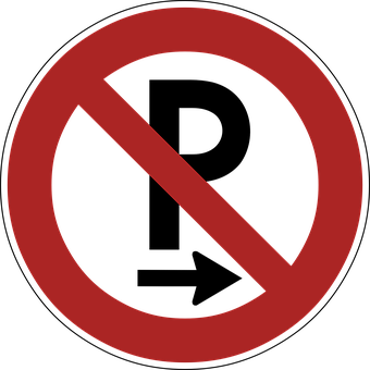 Prohibition Sign Redand Black PNG with transparent background