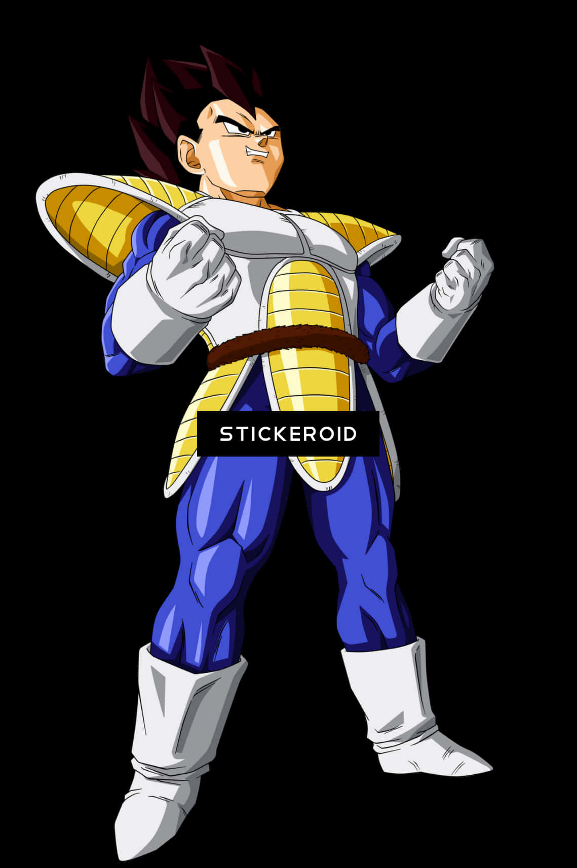 Proud Saiyan Warrior Vegeta PNG with transparent background
