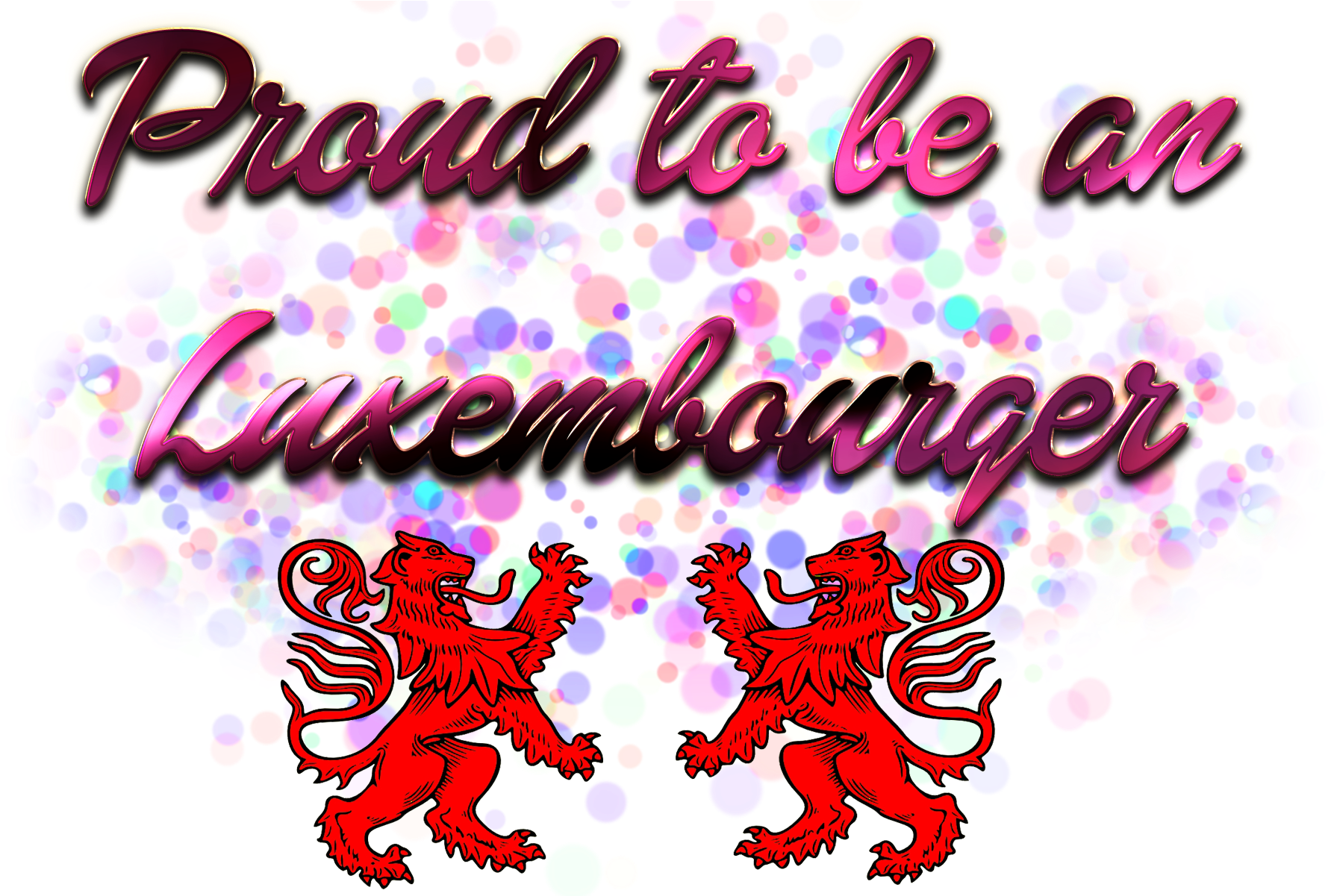 Proudtobe Luxembourger Graphic PNG with transparent background
