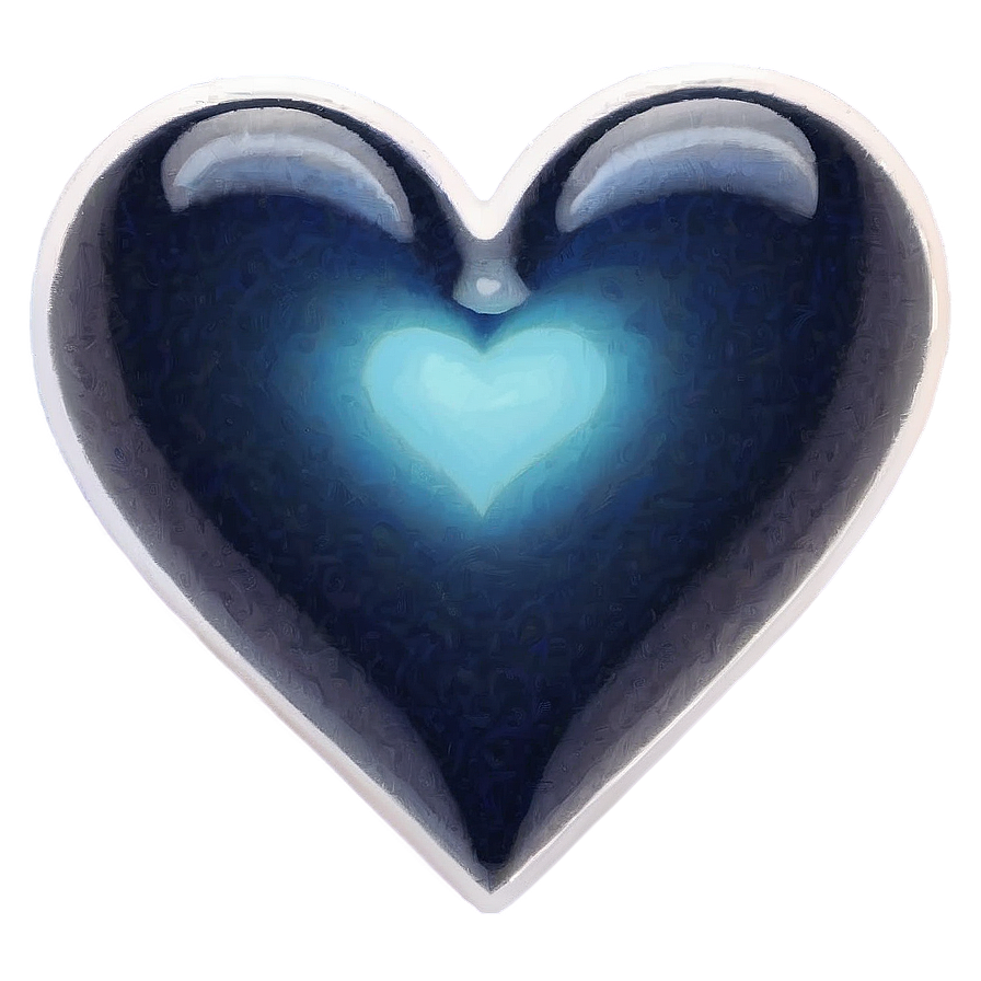 Prussian Blue Heart Emoji Png Pph