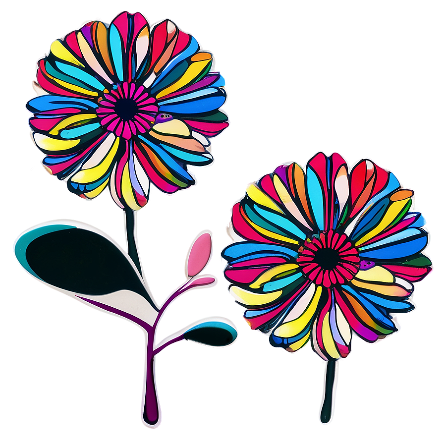 Psychedelic Flower Doodle Png 44