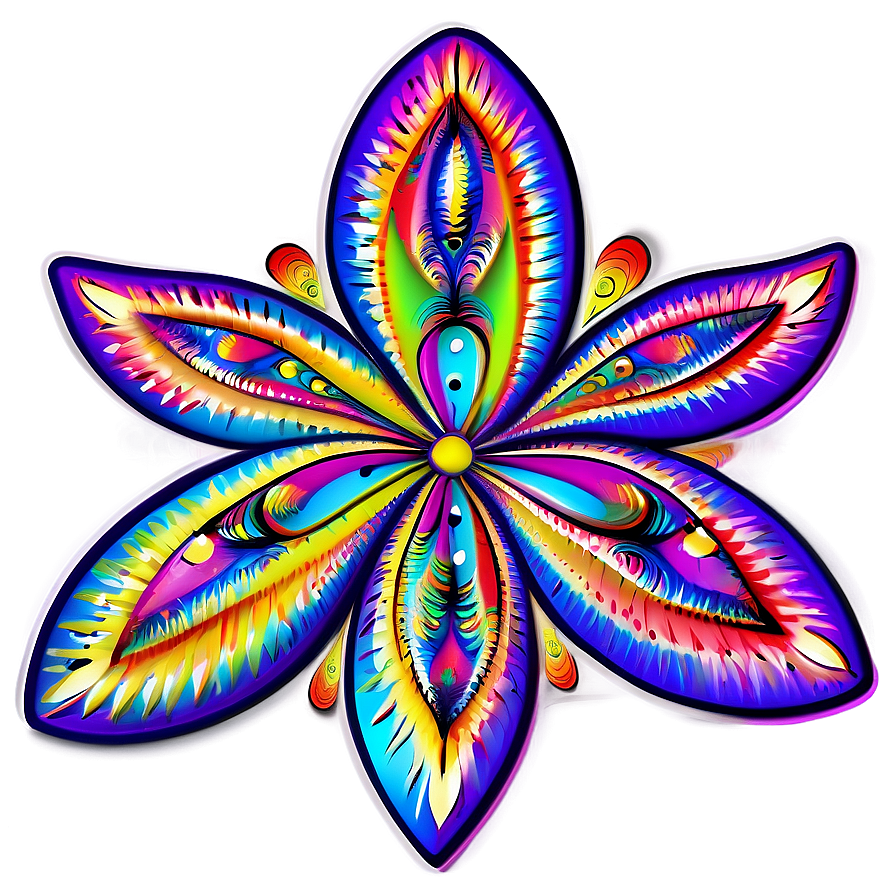 Psychedelic Flower Doodle Png 89