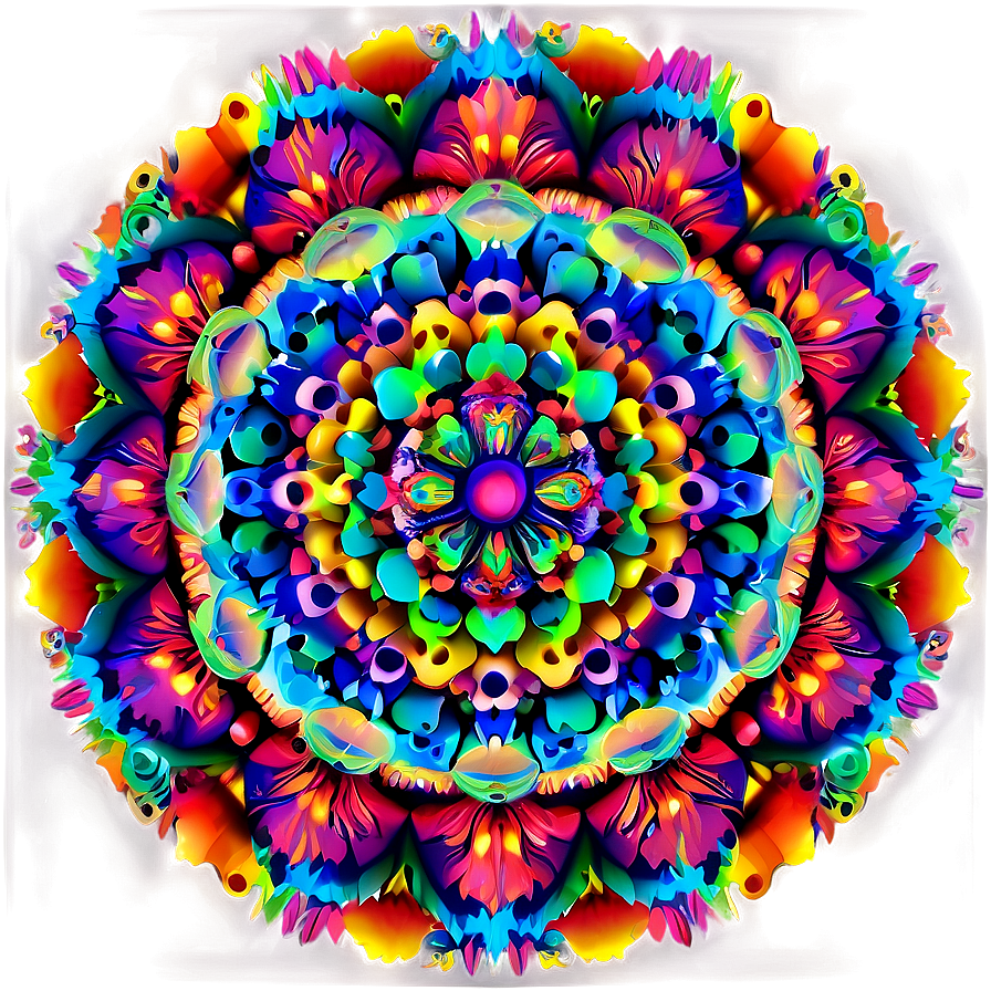 Psychedelic Mandala Background Png 34