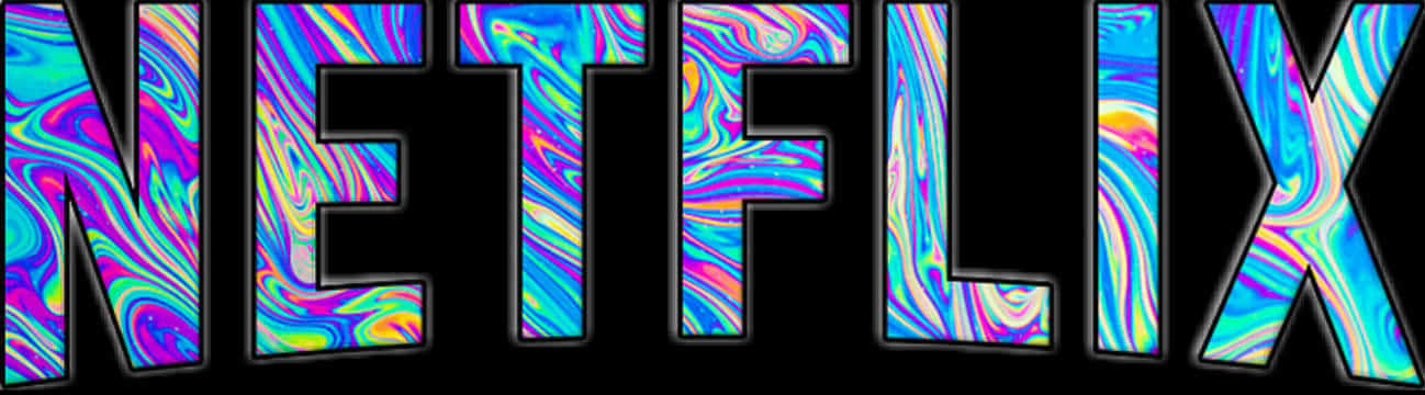 Psychedelic Netflix Logo PNG with transparent background