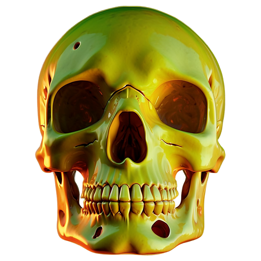 Psychedelic Skull Artwork Png B