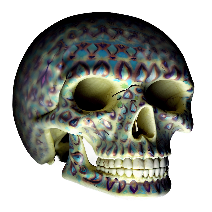 Psychedelic Skull Artwork Png C