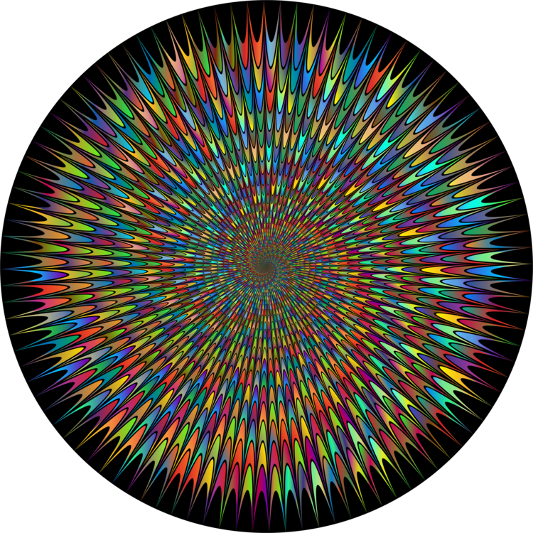 Psychedelic Art,circle,spiral - Circle, HD Png Download PNG with transparent background