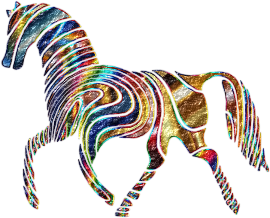 Horse Like Mammal,zebra,mammal - Psychedelic Horses, HD Png Download PNG with transparent background