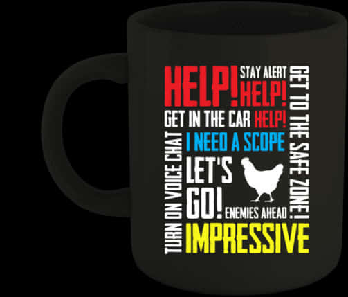 Pub G Themed Mugwith Common Phrases PNG with transparent background