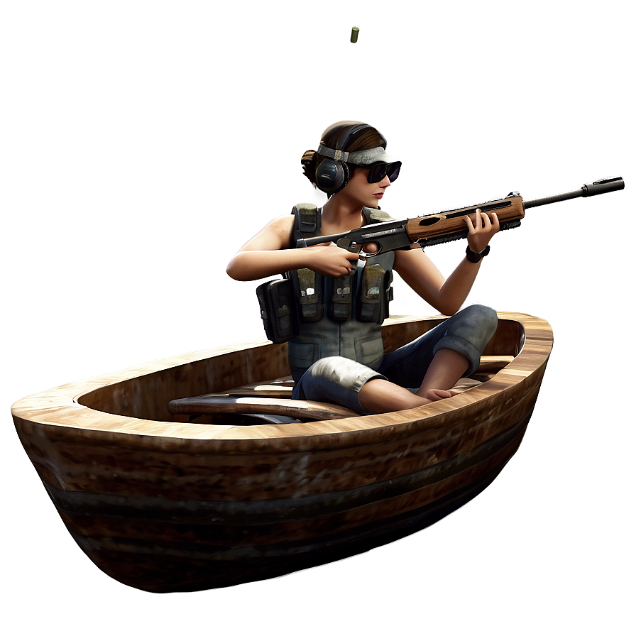 Pubg Character In Boat Png 21