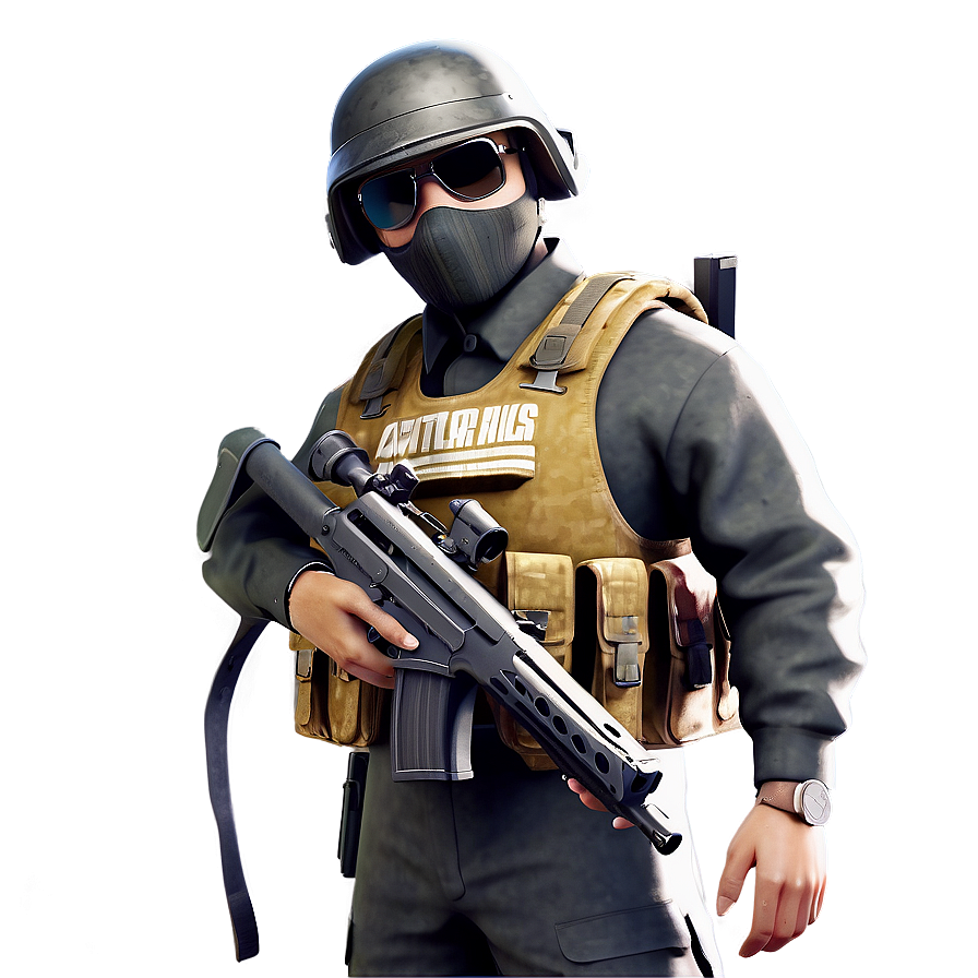 Pubg Character With Awm Sniper Png 86