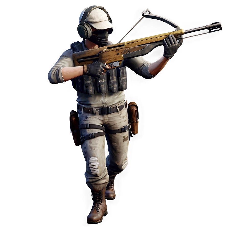 Pubg Character With Crossbow Png Uhj94