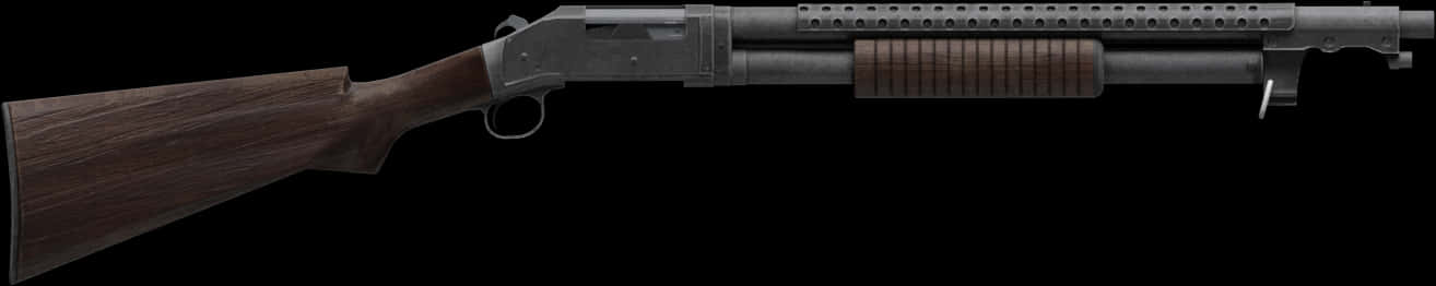 Pubg_ Shotgun_ Side_ View PNG with transparent background