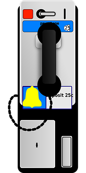 Public Payphone Graphic PNG with transparent background